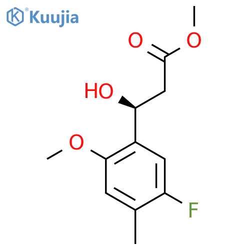 methyl (3S)-3-(5-fluoro-2-methoxy-4-methylphenyl)-3-hydroxypropanoate structure