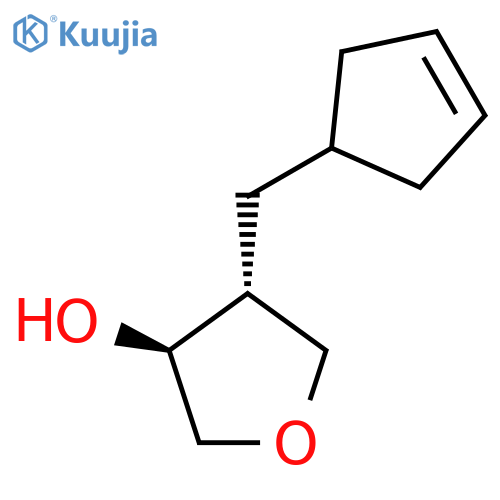 rac-(3R,4S)-4-(cyclopent-3-en-1-yl)methyloxolan-3-ol structure