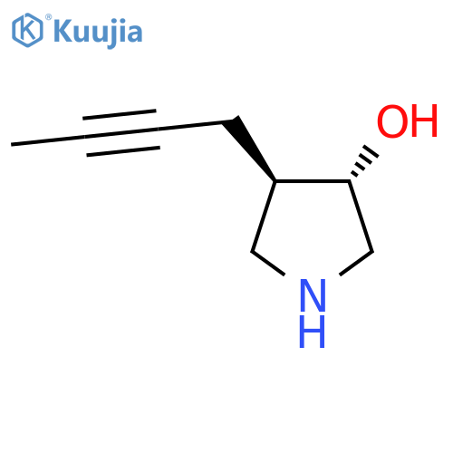 rac-(3R,4S)-4-(but-2-yn-1-yl)pyrrolidin-3-ol structure
