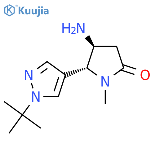 4-amino-5-(1-tert-butyl-1H-pyrazol-4-yl)-1-methylpyrrolidin-2-one structure