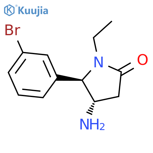 4-amino-5-(3-bromophenyl)-1-ethylpyrrolidin-2-one structure