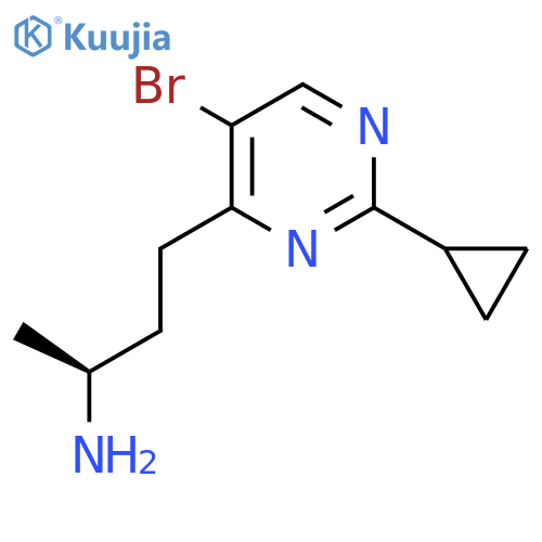 (2S)-4-(5-bromo-2-cyclopropylpyrimidin-4-yl)butan-2-amine structure