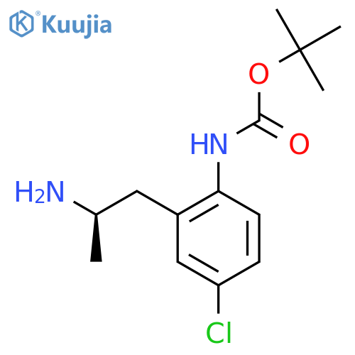 tert-butyl N-{2-(2R)-2-aminopropyl-4-chlorophenyl}carbamate structure