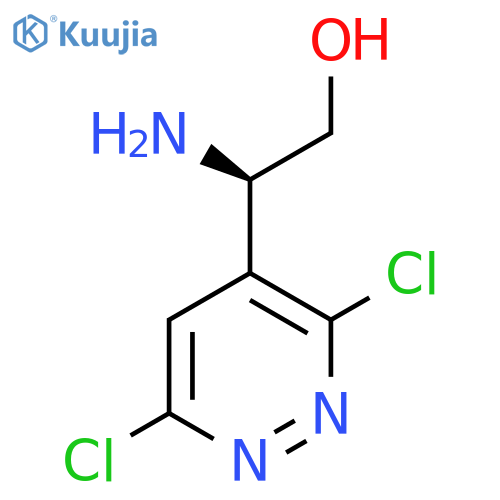 (2R)-2-amino-2-(3,6-dichloropyridazin-4-yl)ethan-1-ol structure