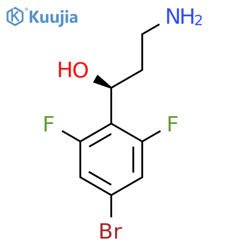 (1S)-3-amino-1-(4-bromo-2,6-difluorophenyl)propan-1-ol structure