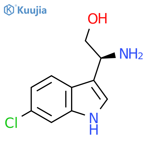 (2S)-2-amino-2-(6-chloro-1H-indol-3-yl)ethan-1-ol structure