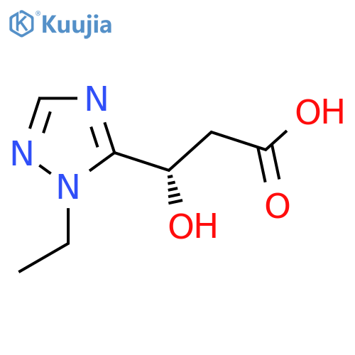 (3S)-3-(1-ethyl-1H-1,2,4-triazol-5-yl)-3-hydroxypropanoic acid structure