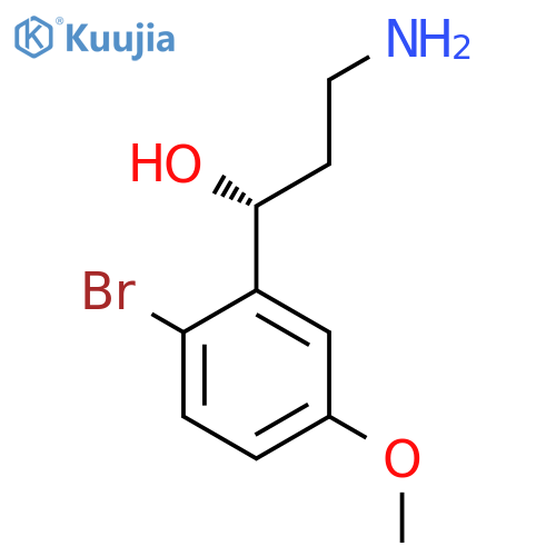 (1R)-3-amino-1-(2-bromo-5-methoxyphenyl)propan-1-ol structure