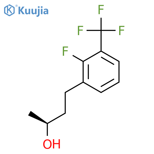 (2S)-4-2-fluoro-3-(trifluoromethyl)phenylbutan-2-ol structure