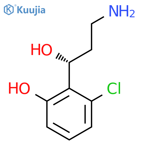 2-(1R)-3-amino-1-hydroxypropyl-3-chlorophenol structure