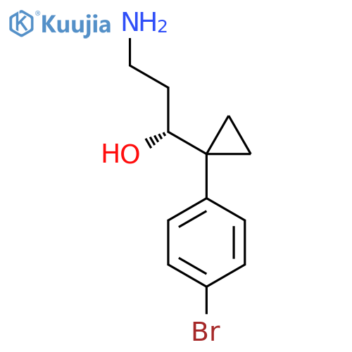 (1R)-3-amino-1-1-(4-bromophenyl)cyclopropylpropan-1-ol structure