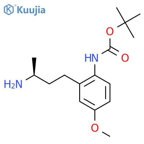 tert-butyl N-{2-(3S)-3-aminobutyl-4-methoxyphenyl}carbamate structure
