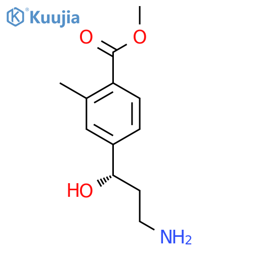 methyl 4-(1S)-3-amino-1-hydroxypropyl-2-methylbenzoate structure