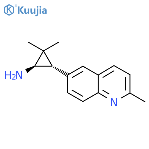 rac-(1R,3S)-2,2-dimethyl-3-(2-methylquinolin-6-yl)cyclopropan-1-amine structure