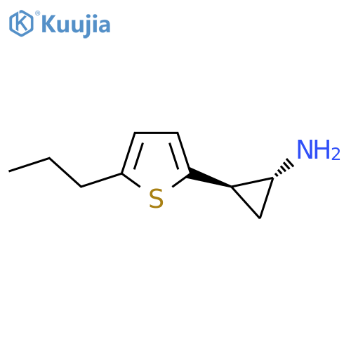 rac-(1R,2R)-2-(5-propylthiophen-2-yl)cyclopropan-1-amine structure