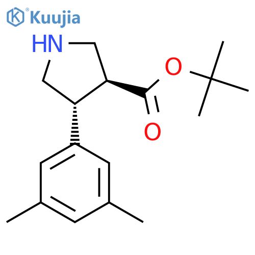 rac-tert-butyl (3R,4S)-4-(3,5-dimethylphenyl)pyrrolidine-3-carboxylate structure