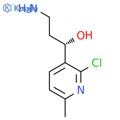(1S)-3-amino-1-(2-chloro-6-methylpyridin-3-yl)propan-1-ol structure