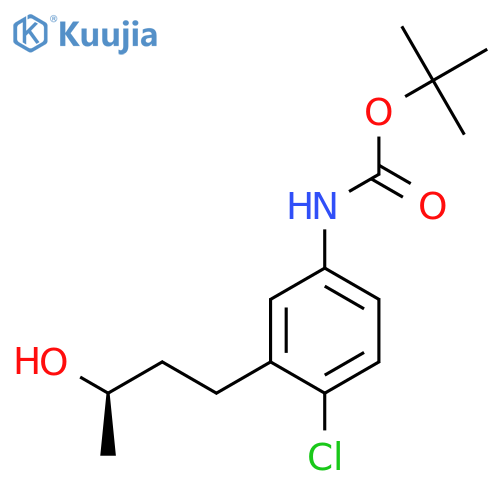 tert-butyl N-{4-chloro-3-(3R)-3-hydroxybutylphenyl}carbamate structure