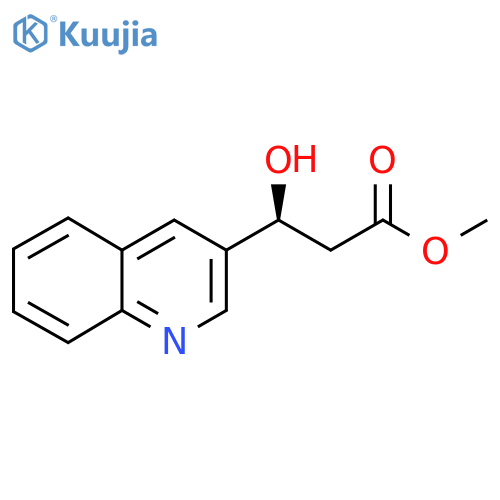 methyl (3S)-3-hydroxy-3-(quinolin-3-yl)propanoate structure