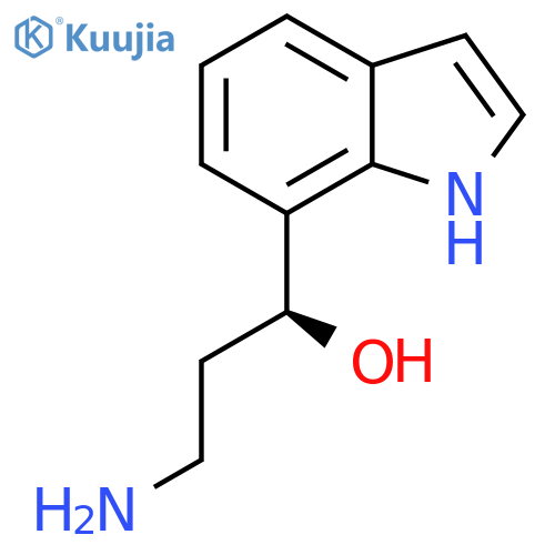 (1S)-3-amino-1-(1H-indol-7-yl)propan-1-ol structure