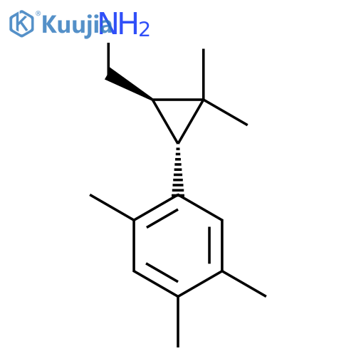 rac-(1R,3R)-2,2-dimethyl-3-(2,4,5-trimethylphenyl)cyclopropylmethanamine structure