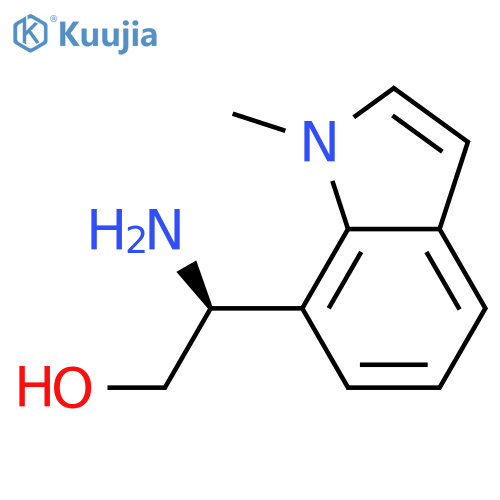(2S)-2-amino-2-(1-methyl-1H-indol-7-yl)ethan-1-ol structure