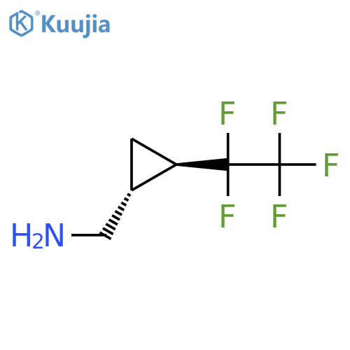 rac-(1R,2R)-2-(pentafluoroethyl)cyclopropylmethanamine structure