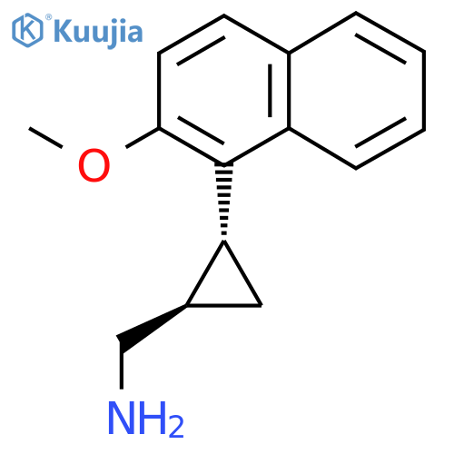 rac-(1R,2R)-2-(2-methoxynaphthalen-1-yl)cyclopropylmethanamine structure