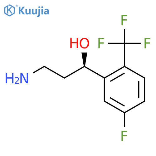 (1R)-3-amino-1-5-fluoro-2-(trifluoromethyl)phenylpropan-1-ol structure