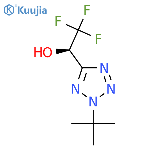 (1R)-1-(2-tert-butyl-2H-1,2,3,4-tetrazol-5-yl)-2,2,2-trifluoroethan-1-ol structure