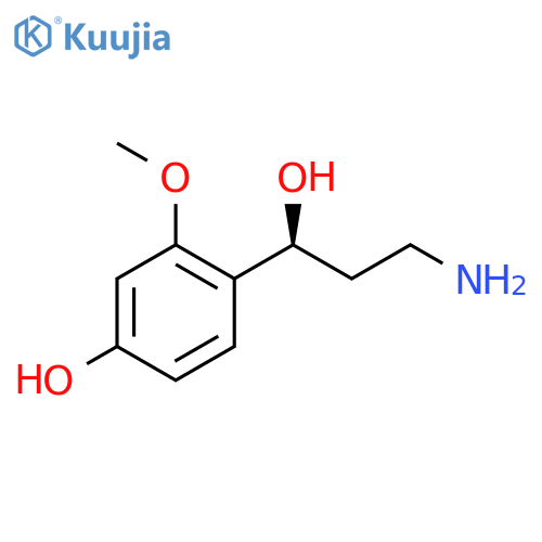 4-(1S)-3-amino-1-hydroxypropyl-3-methoxyphenol structure