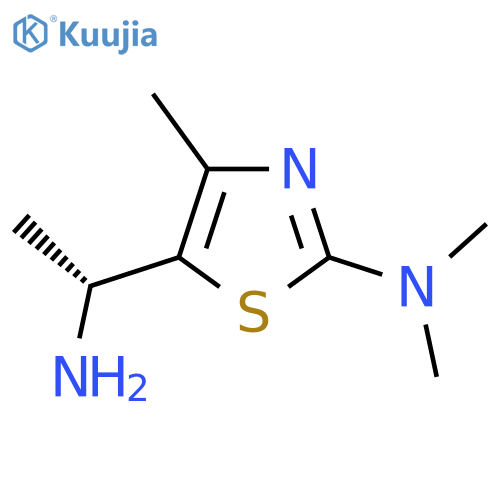 5-(1R)-1-aminoethyl-N,N,4-trimethyl-1,3-thiazol-2-amine structure