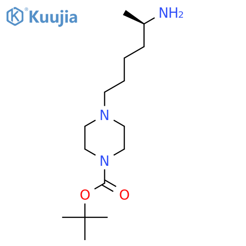 tert-butyl 4-(5R)-5-aminohexylpiperazine-1-carboxylate structure