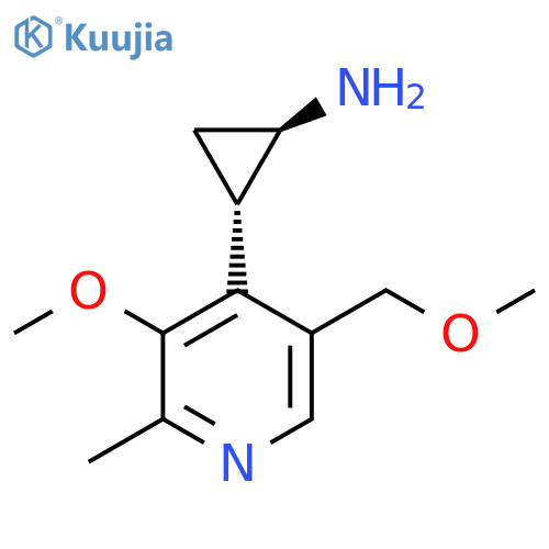 rac-(1R,2S)-2-3-methoxy-5-(methoxymethyl)-2-methylpyridin-4-ylcyclopropan-1-amine structure