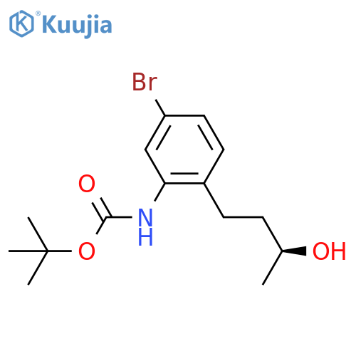 tert-butyl N-{5-bromo-2-(3S)-3-hydroxybutylphenyl}carbamate structure