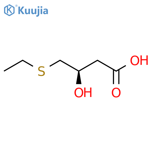 (3R)-4-(ethylsulfanyl)-3-hydroxybutanoic acid structure