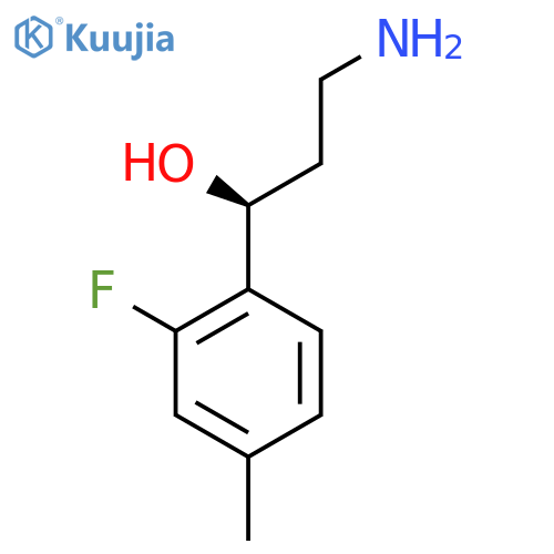 (1S)-3-amino-1-(2-fluoro-4-methylphenyl)propan-1-ol structure