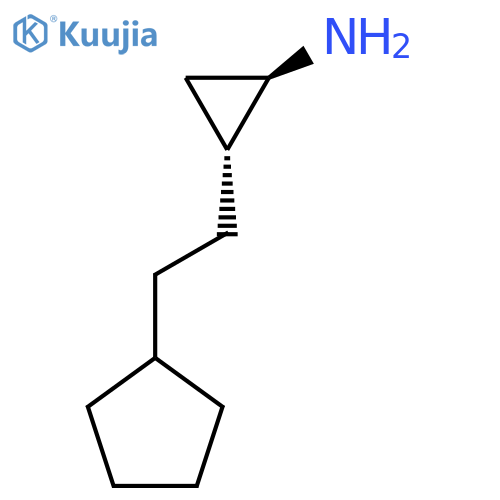 rac-(1R,2R)-2-(2-cyclopentylethyl)cyclopropan-1-amine structure