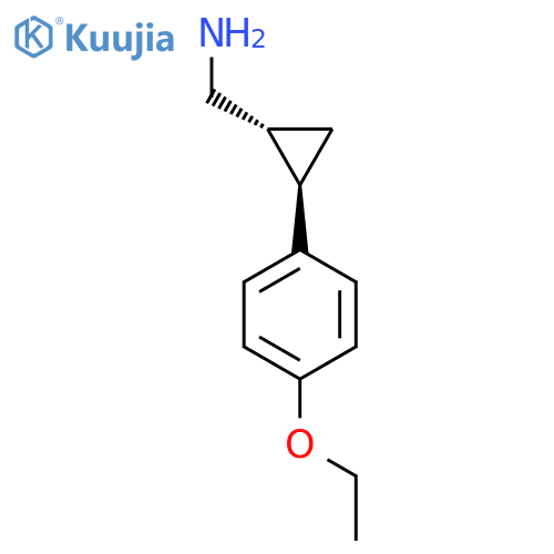 rac-(1R,2R)-2-(4-ethoxyphenyl)cyclopropylmethanamine structure