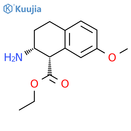 rac-ethyl (1R,2S)-2-amino-7-methoxy-1,2,3,4-tetrahydronaphthalene-1-carboxylate structure
