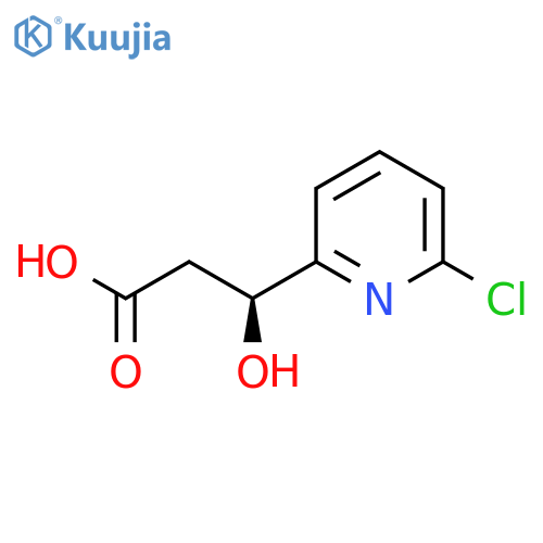 (3S)-3-(6-chloropyridin-2-yl)-3-hydroxypropanoic acid structure