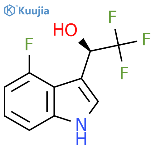 (1R)-2,2,2-trifluoro-1-(4-fluoro-1H-indol-3-yl)ethan-1-ol structure