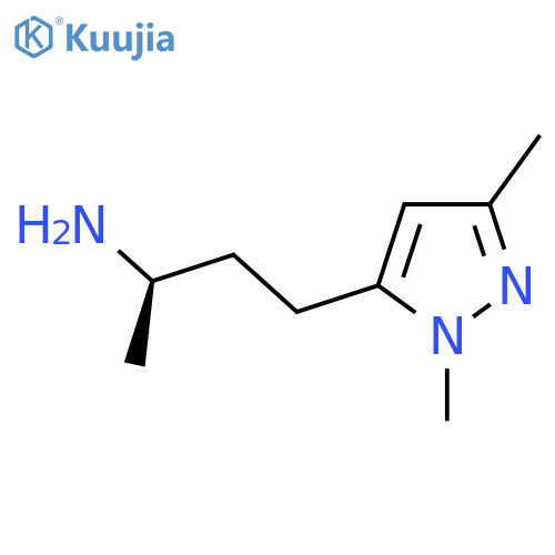 (2R)-4-(1,3-dimethyl-1H-pyrazol-5-yl)butan-2-amine structure