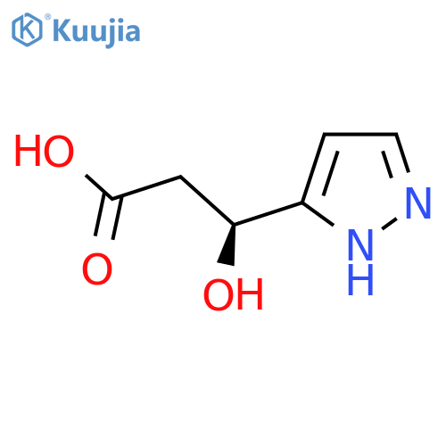 (3S)-3-hydroxy-3-(1H-pyrazol-3-yl)propanoic acid structure