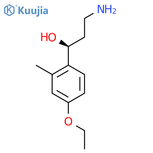 (1S)-3-amino-1-(4-ethoxy-2-methylphenyl)propan-1-ol structure