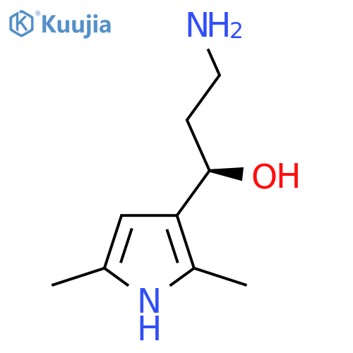(1R)-3-amino-1-(2,5-dimethyl-1H-pyrrol-3-yl)propan-1-ol structure
