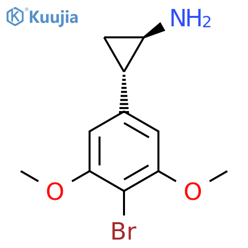 rac-(1R,2S)-2-(4-bromo-3,5-dimethoxyphenyl)cyclopropan-1-amine structure