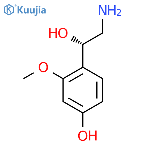 4-(1S)-2-amino-1-hydroxyethyl-3-methoxyphenol structure