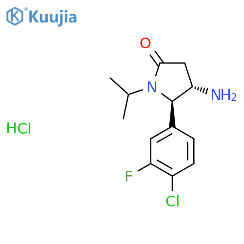 rac-(4R,5S)-4-amino-5-(4-chloro-3-fluorophenyl)-1-(propan-2-yl)pyrrolidin-2-one hydrochloride, trans structure