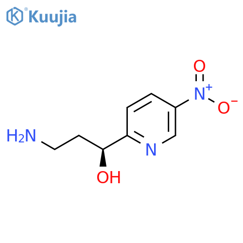 (1S)-3-amino-1-(5-nitropyridin-2-yl)propan-1-ol structure